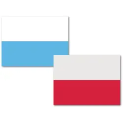2 flagi 90x150 cm: Maryjna i Polski