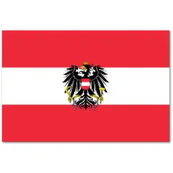 Austria z Godłem chorągiewka 10x17cm