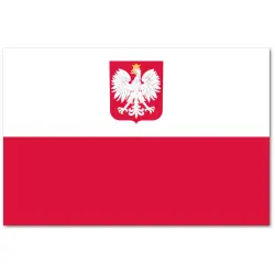 Polska Flaga z Godłem 90x150 cm