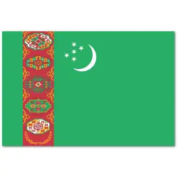 Turkmenistan chorągiewka 10x17cm