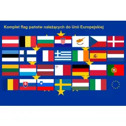 Komplet chorągiewek państw Unii Europejskiej 10x17 cm